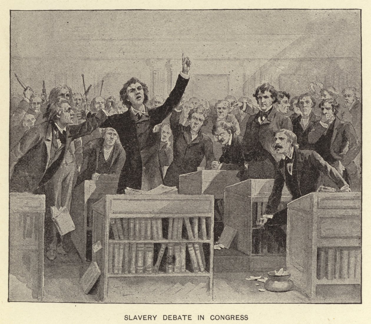 Sklavereidebatte im Kongress von American School