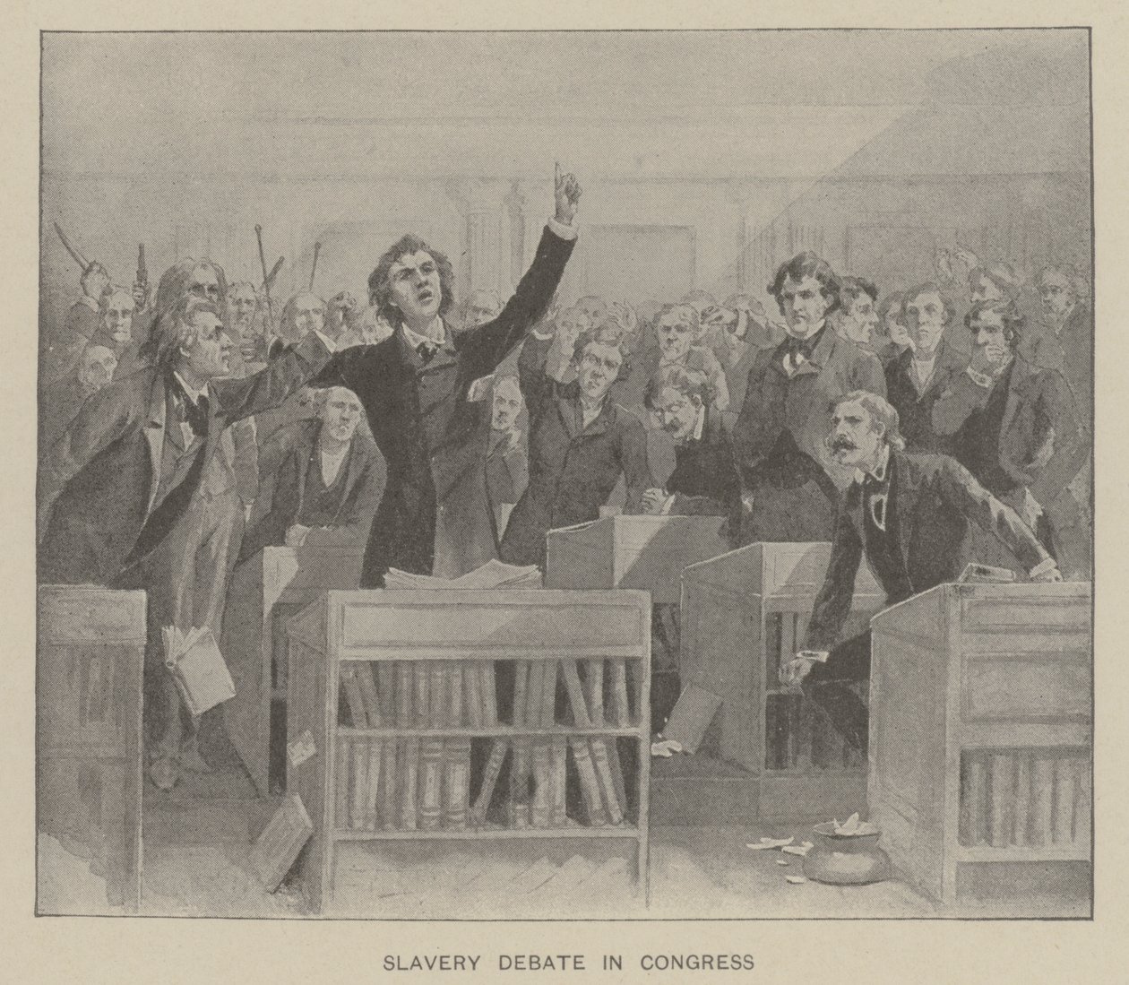 Sklavereidebatte im Kongress von American School