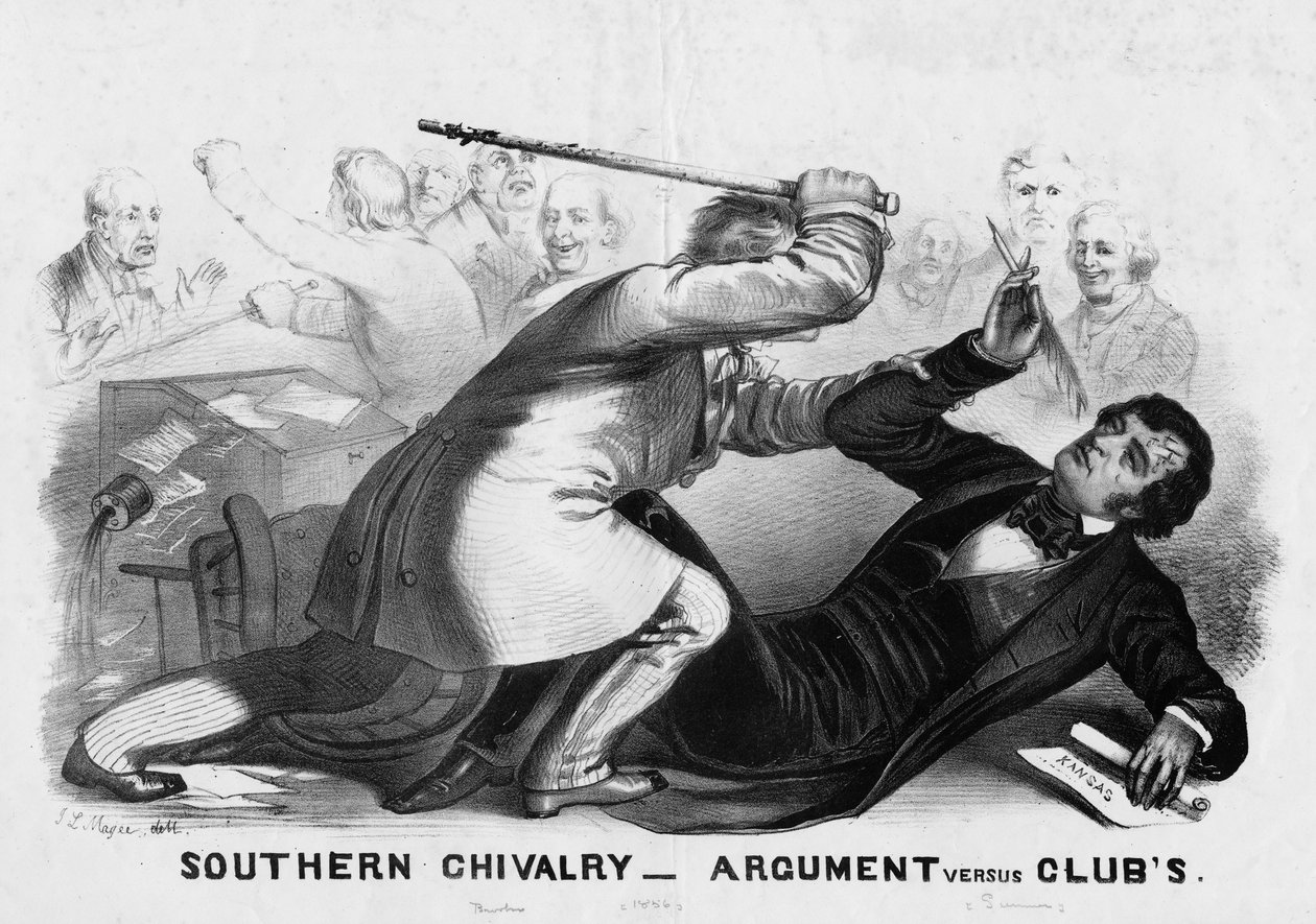 Südliche Ritterlichkeit: Argument gegen Keulen, veröffentlicht in New York ca. 1856 von American School
