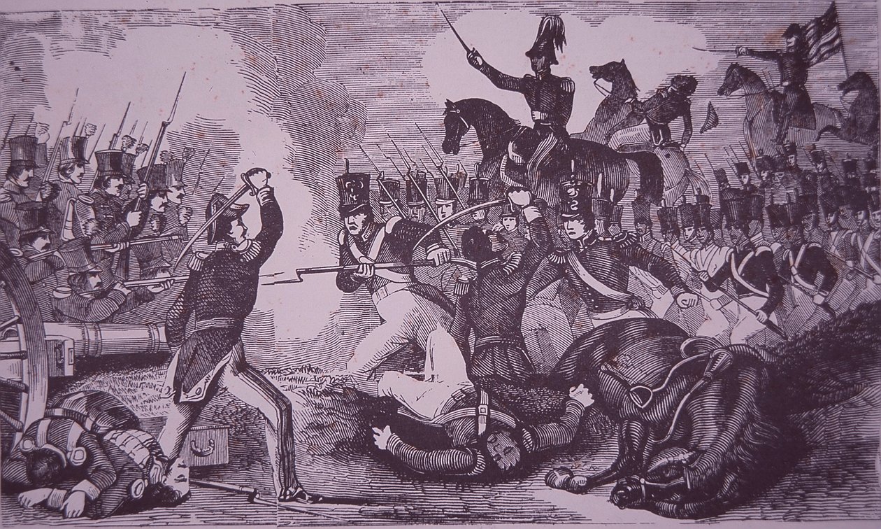 Die Schlacht von Churubusco, Mexikanisch-Amerikanischer Krieg von American School