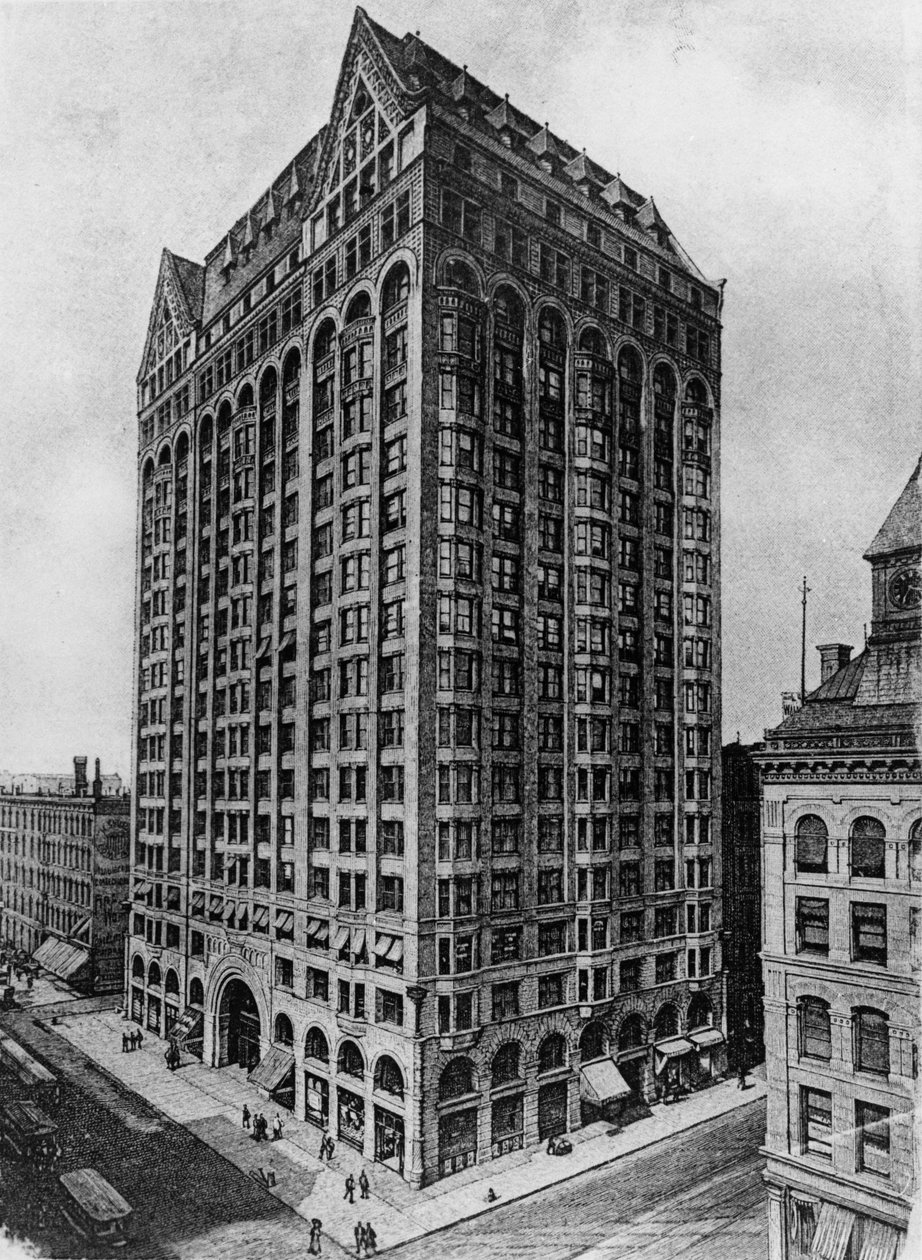 Das Kapitolgebäude, auch bekannt als der Freimaurertempel, Chicago, 1892-1939 von American School