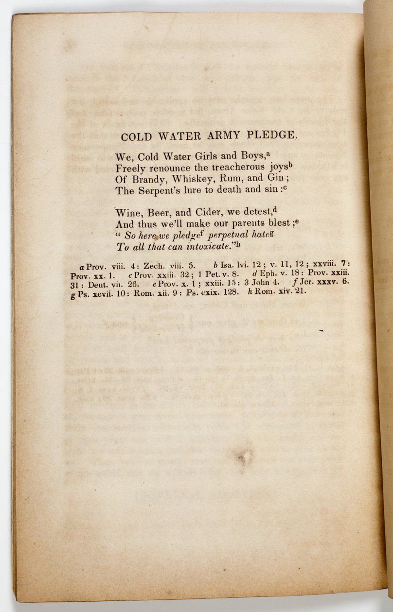Das Cold Water Army Gelöbnis, 1842 von American School