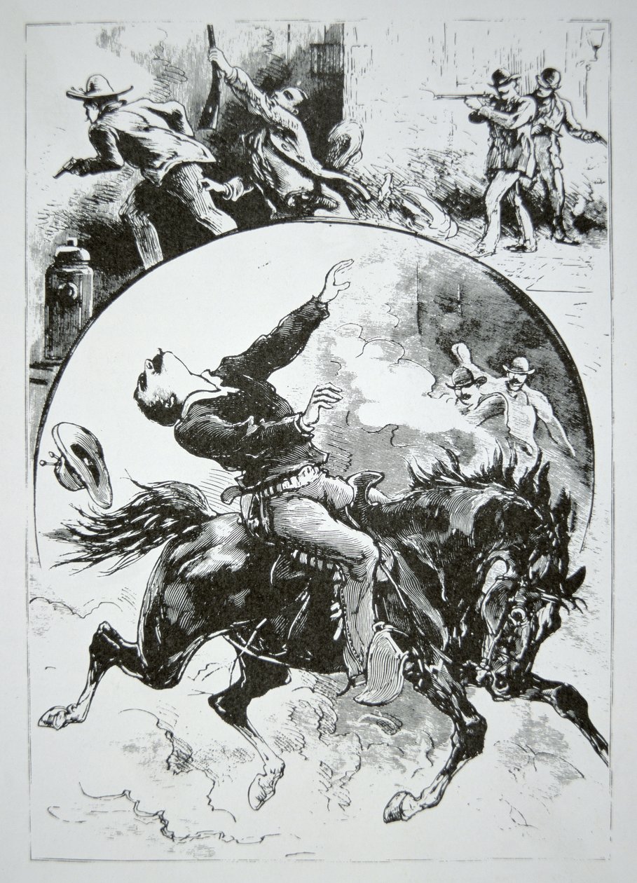 Die Dalton-Bande, niedergeschossen von den wütenden Bürgern von Coffeyville, aus der 