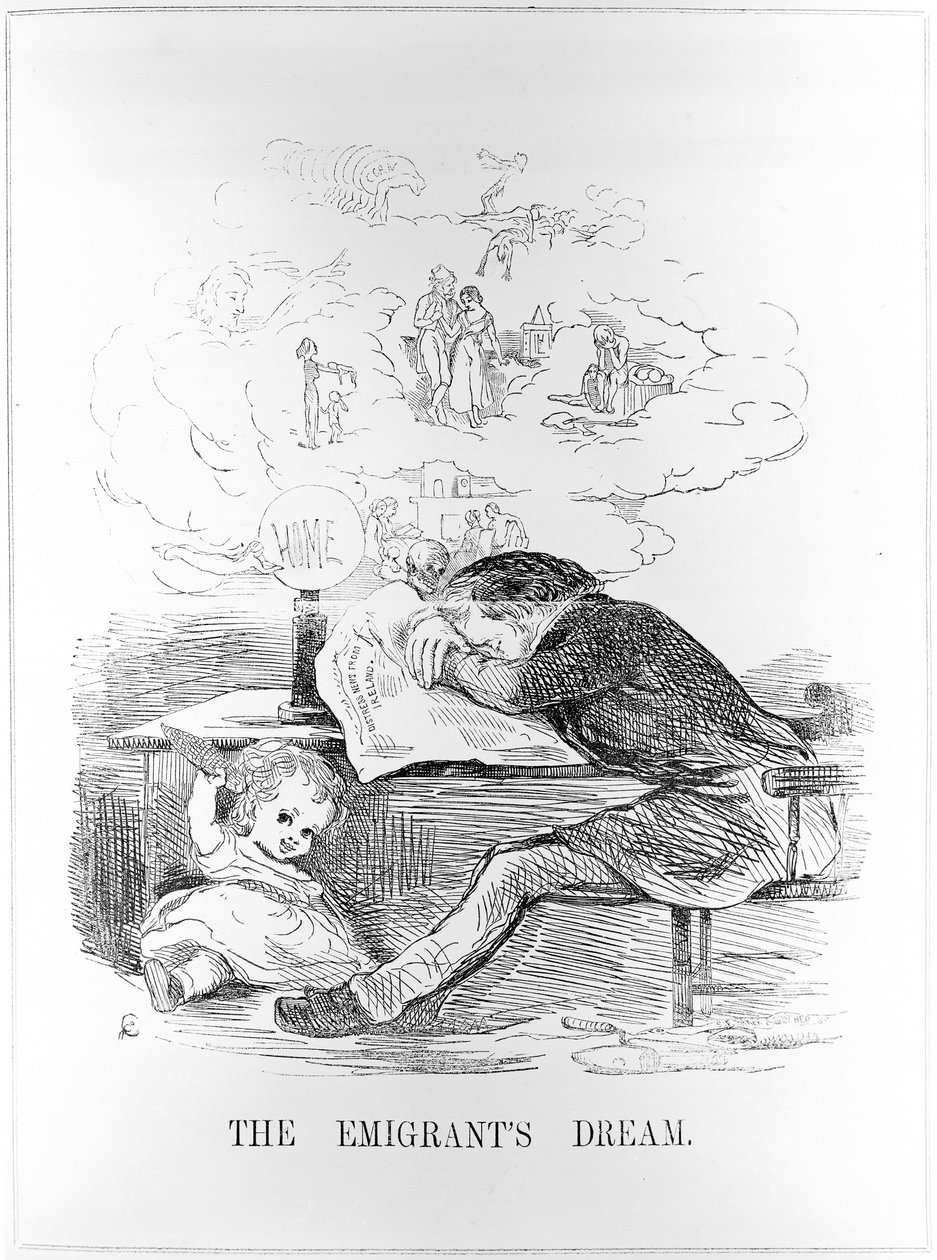 Der Traum der Auswanderer, veröffentlicht in Yankee Doodle, 20. März 1847 von American School