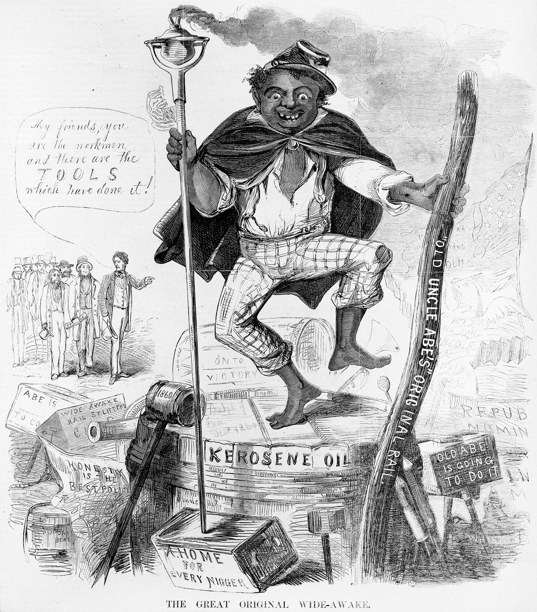 Der große Original Wide-Awake, ca. 1860 von American School
