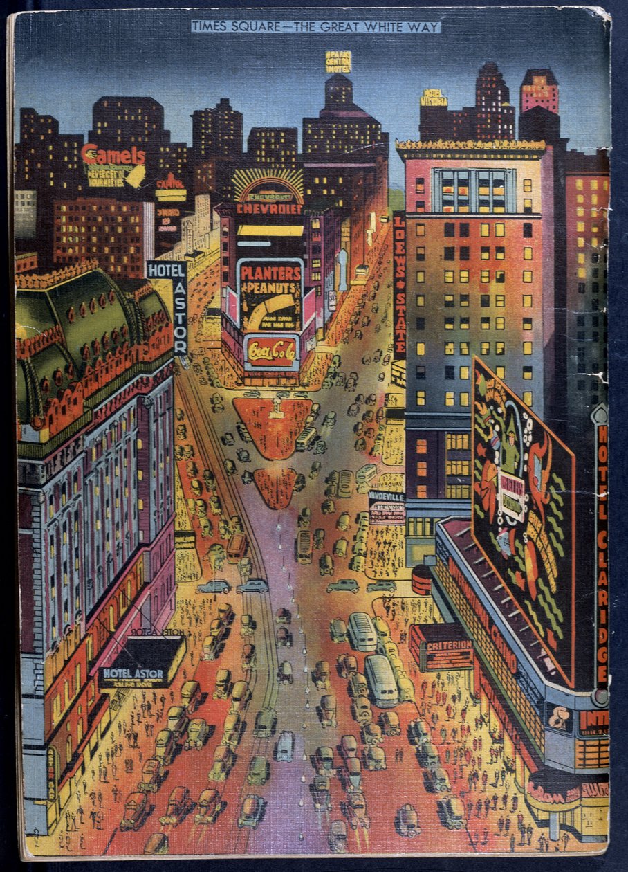 Der Great White Way Times Square, New York City, Illustration aus dem New York Illustrated, 1938 von American School