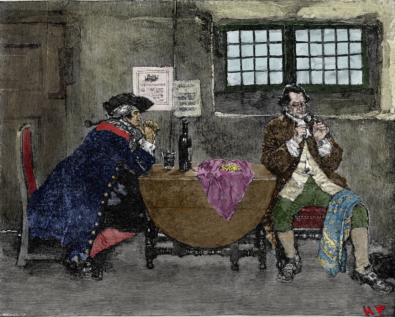 Der Hacker Henry Every (John Avery, Long Ben, Benjamin Bridgeman) (? -1695) verkauft Schmuck, der bei feindlichen Angriffen erbeutet wurde. Illustration von Howard Pyle (1853-1911) von American School
