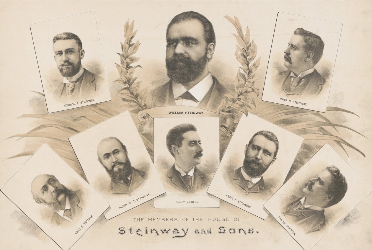 Die Mitglieder des Hauses Steinway und Sons von American School