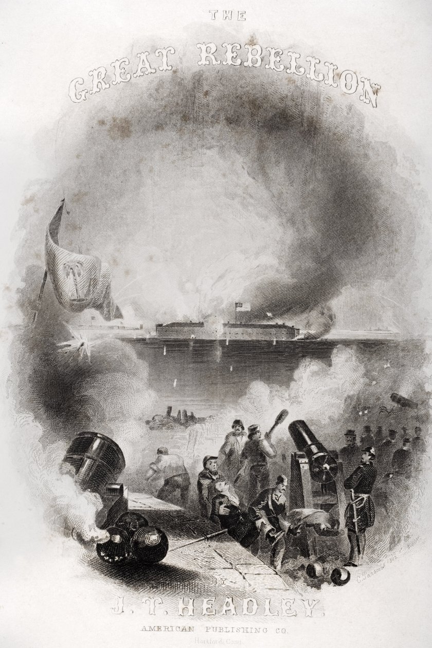 Titelbild der Illustration des Angriffs auf Fort Sumter im Jahr 1861, aus 