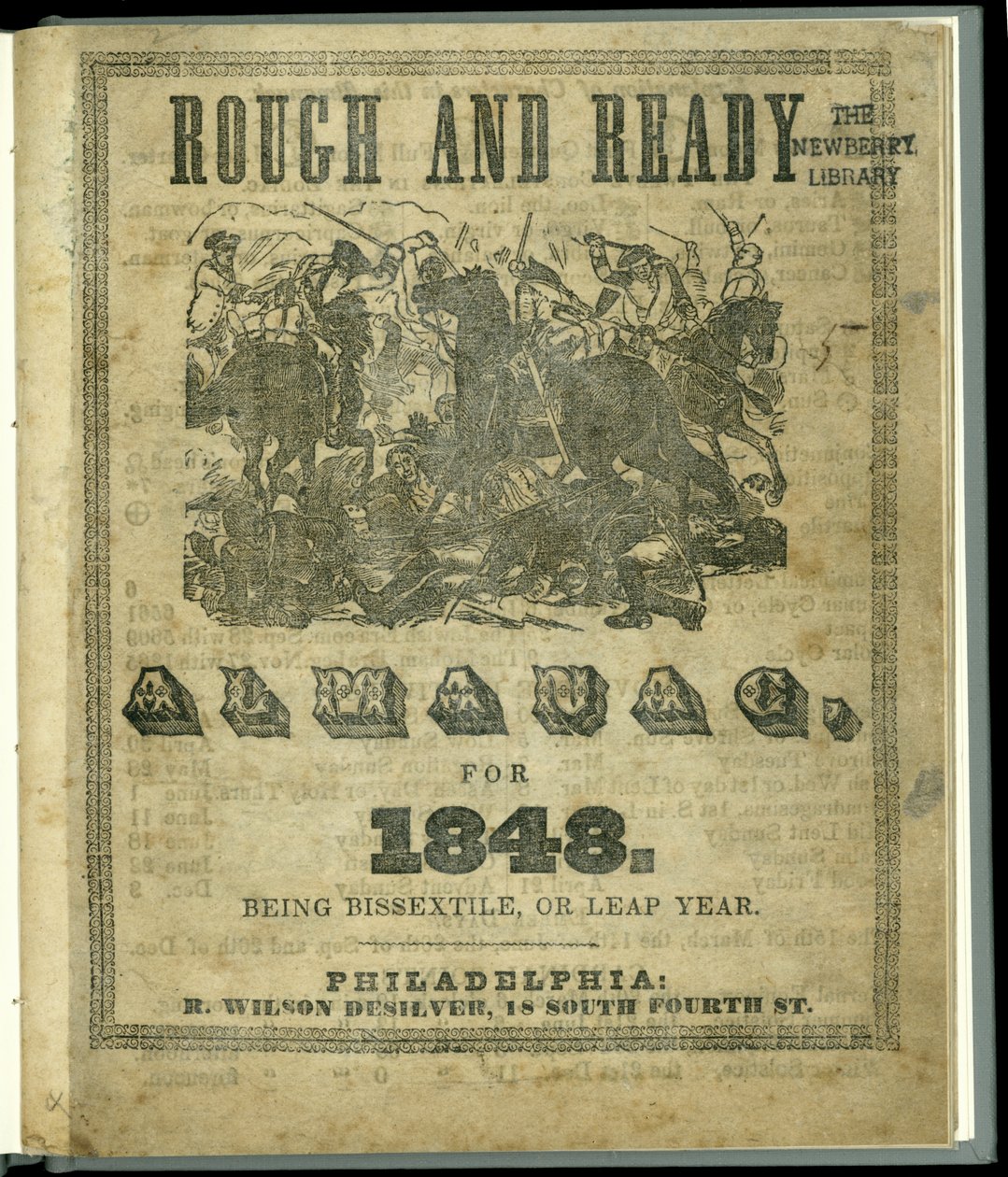 Titelseite des Rough and Ready Almanach für 1848, veröffentlicht 1847 von American School