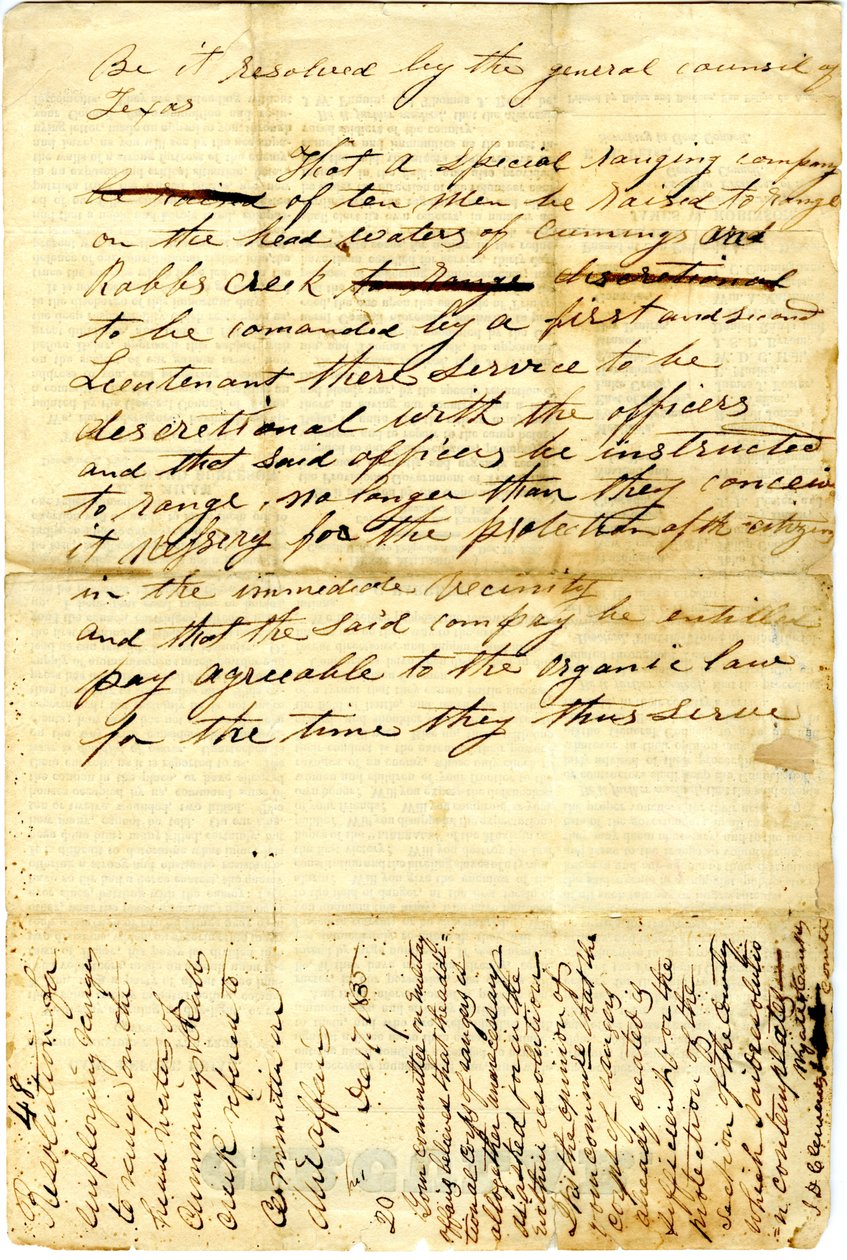 An das Volk von Texas bezüglich der Belagerung der mexikanischen Garnison in San Antonio de Bexar, 10. Dezember 1835 von American School
