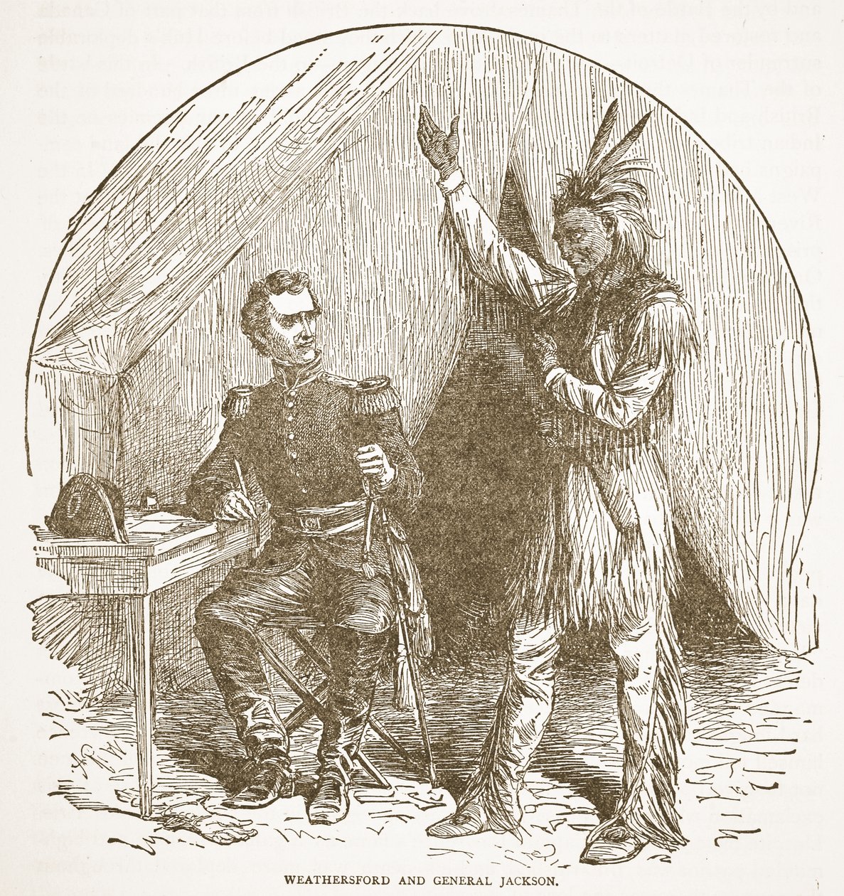 Weathersford und General Jackson, aus einem Buch veröffentlicht 1896 von American School