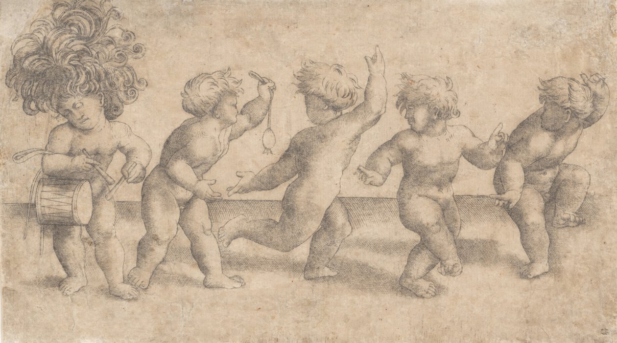 Fünf tanzende Putti von Amico Aspertini