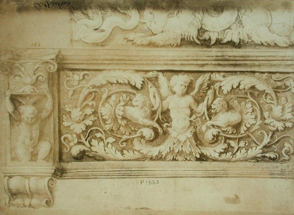 Studie für eine architektonische Dekoration von Amico Aspertini