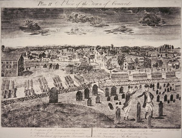 Blick auf die Stadt Concord von Amos Doolittle