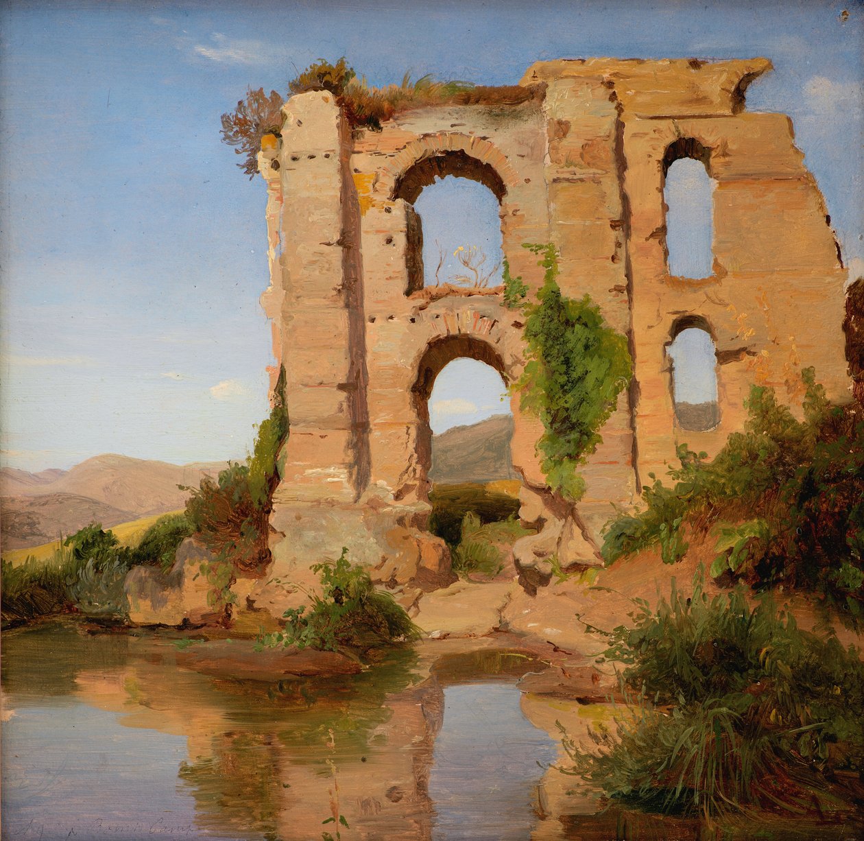 Die Ruinen des Aquädukts Aniene Nuovo bei Tivoli von Anders Christian Lunde