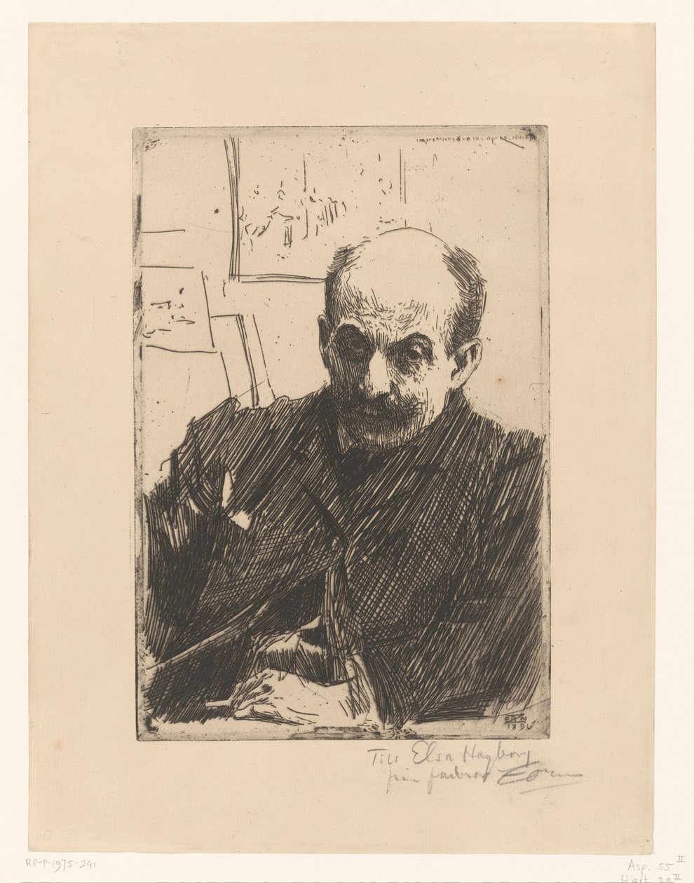 Porträt von Max Liebermann von Anders Leonard Zorn (signed by artist)