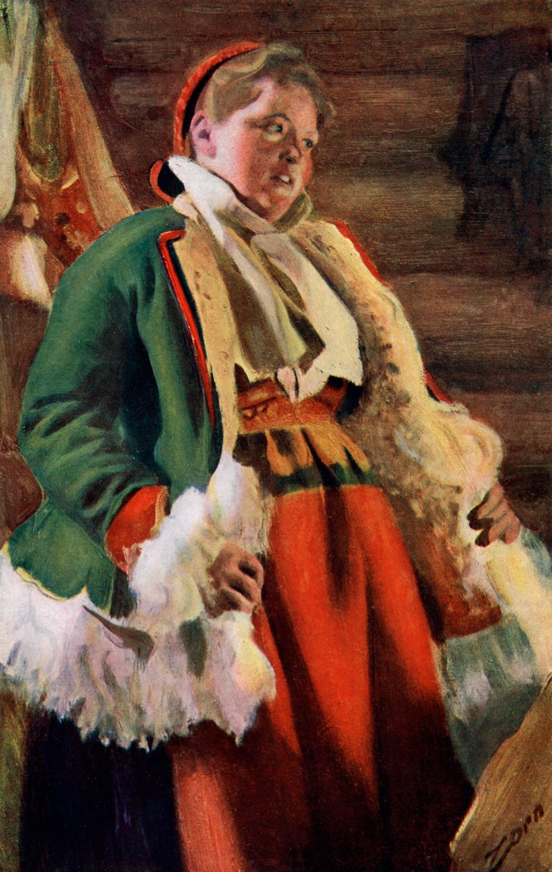 Braskkulla, ein Bauernmädchen aus Moro, 1911-1912 von Anders Leonard Zorn
