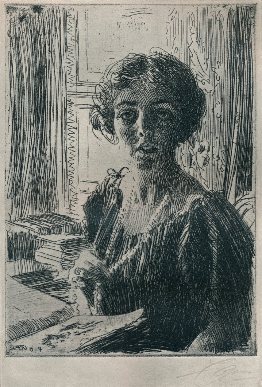 Die Kronprinzessin Margareta von Schweden, 1914 von Anders Leonard Zorn