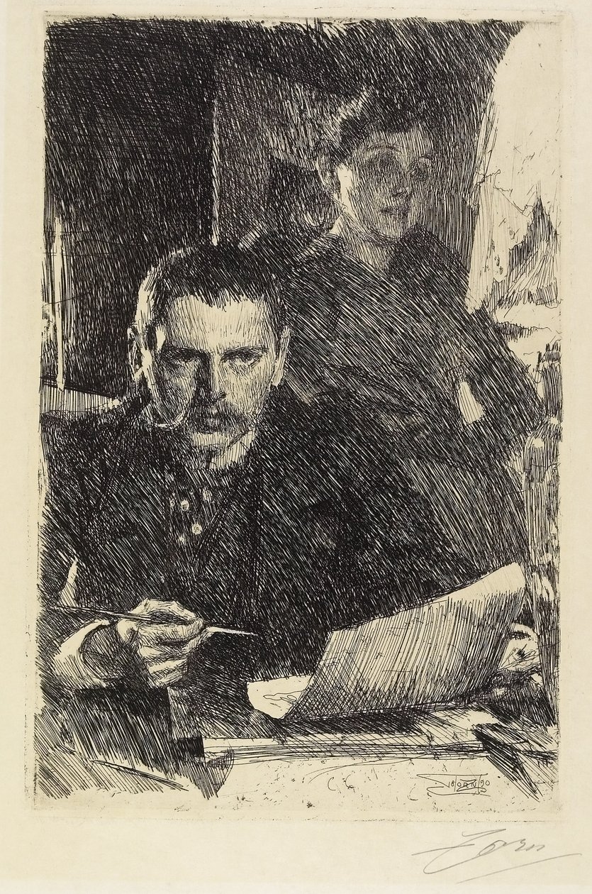 Zorn und seine Frau, 1890 von Anders Leonard Zorn