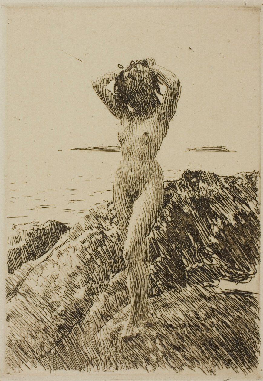 Hårstång (Seegras-Kranz) von Anders Zorn