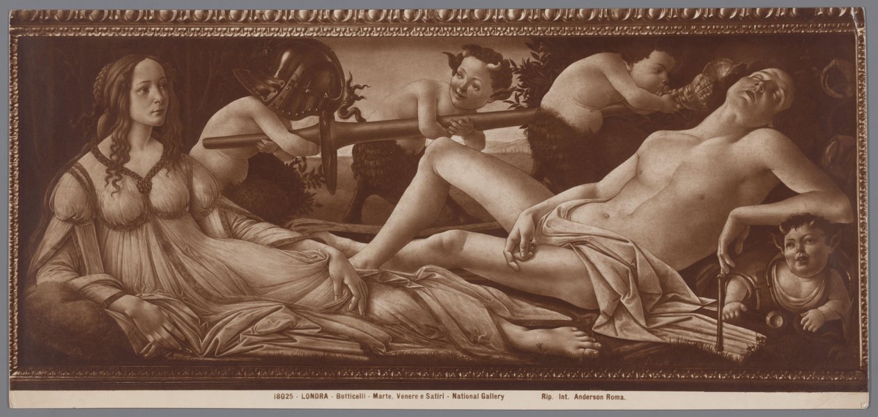 Fotoreproduktion des Gemäldes Venus und Mars von Sandro Botticelli von Anderson (firma)