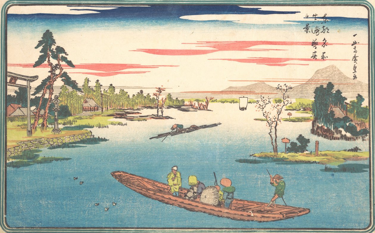 Ein Blick auf den späten Frühling in Masaki, 1831 von Ando Hiroshige