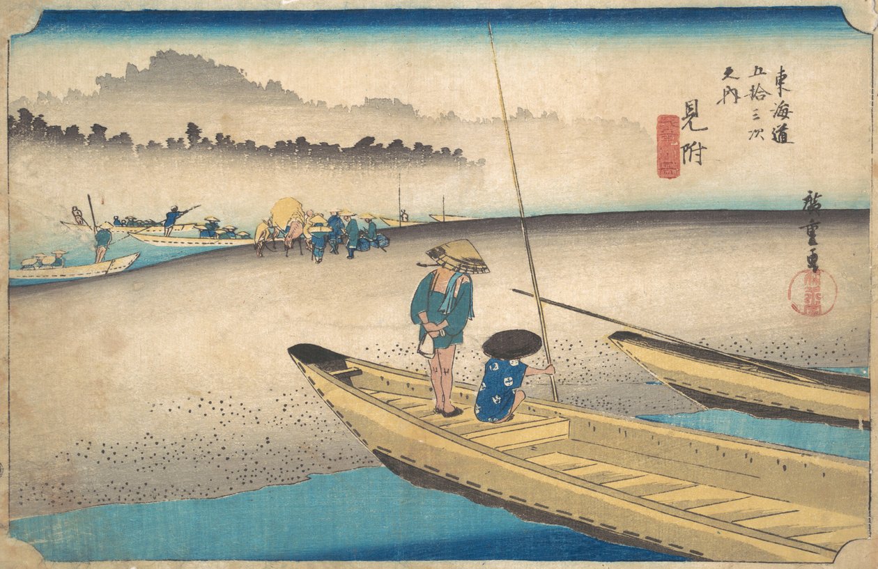 Mitsuke, Tenryugawa-Fähre, Station Nr. 29 von Ando Hiroshige