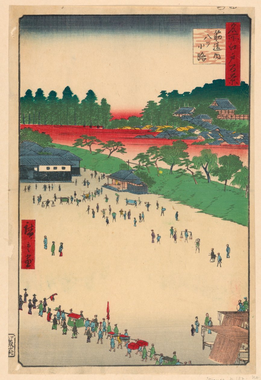 Yatsukoji-Kreuzung bei Suji-chigai aus der Serie Einhundert berühmte Ansichten von Edo von Ando Hiroshige