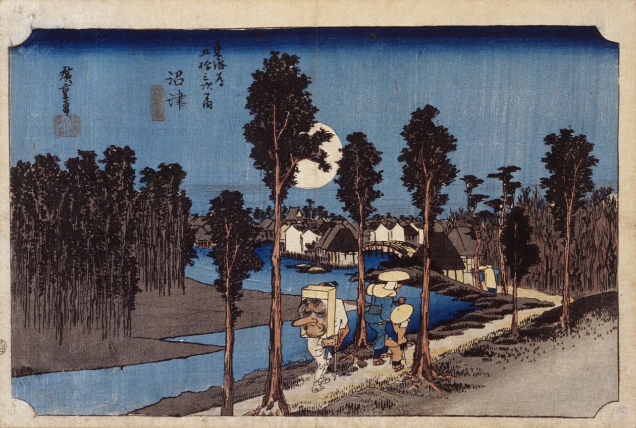 Abendszene in Numazu, Nr. 13 von Ando or Utagawa Hiroshige