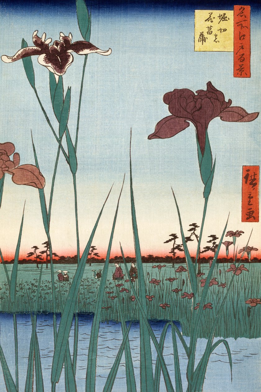 Horikiri Iris Garten von Utagawa Hiroshige von Ando or Utagawa Hiroshige