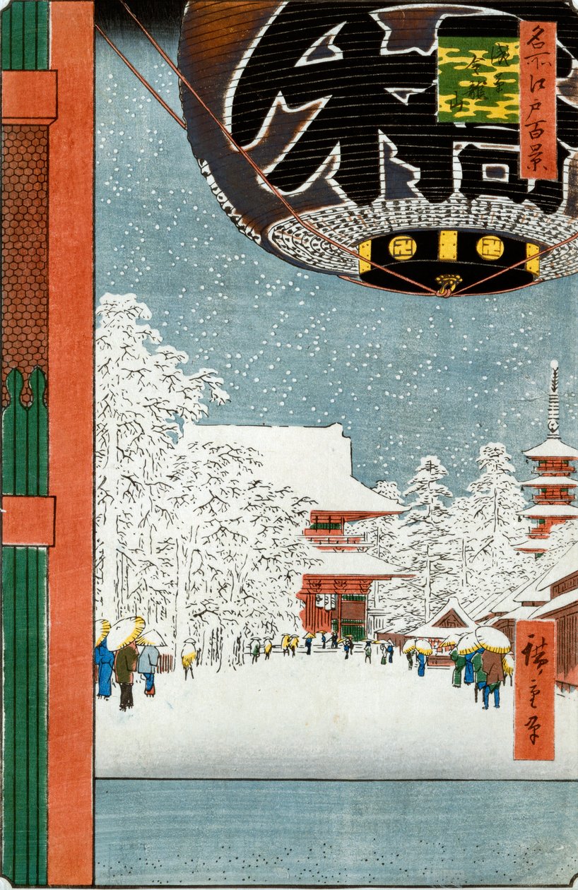 Kinryuzan-Tempel in Asakusa, aus der Serie "Hundert Ansichten berühmter Orte in Edo" von Ando or Utagawa Hiroshige