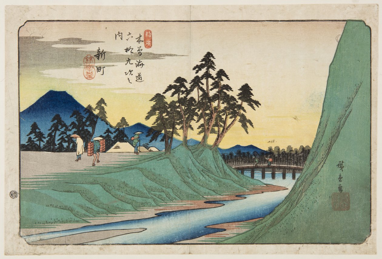 Nr. 12, Shinmachi von Ando or Utagawa Hiroshige