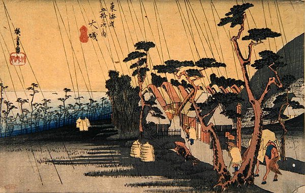 Plötzlicher Regenschauer, Oiso, aus der Serie 