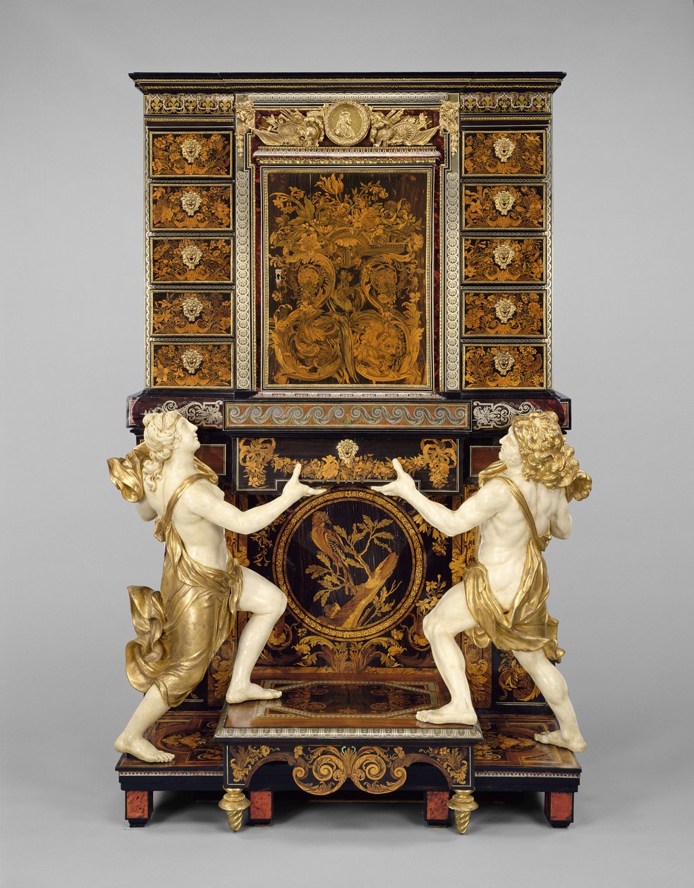 Schrank auf Ständer mit Medaillons nach Jean Varin, ca. 1675-80 von Andre Charles Boulle