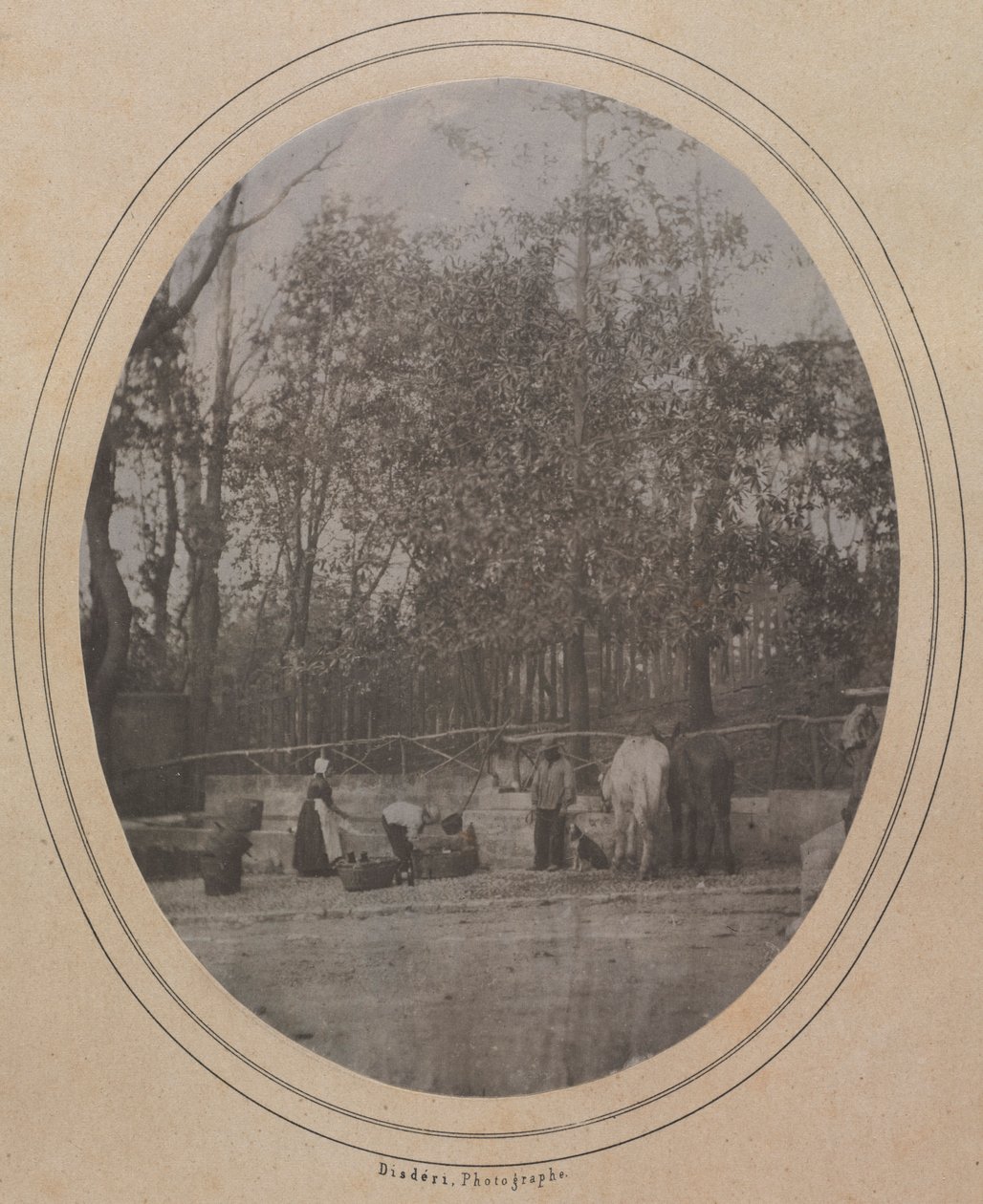 Dorfszene Südfrankreich, ca. 1853 von Andre Adolphe Eugene Disderi