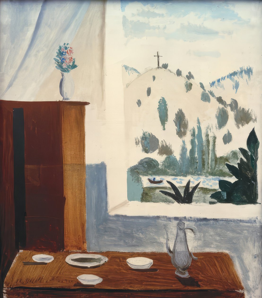 Stillleben mit Kalvarienberg von Andre Derain