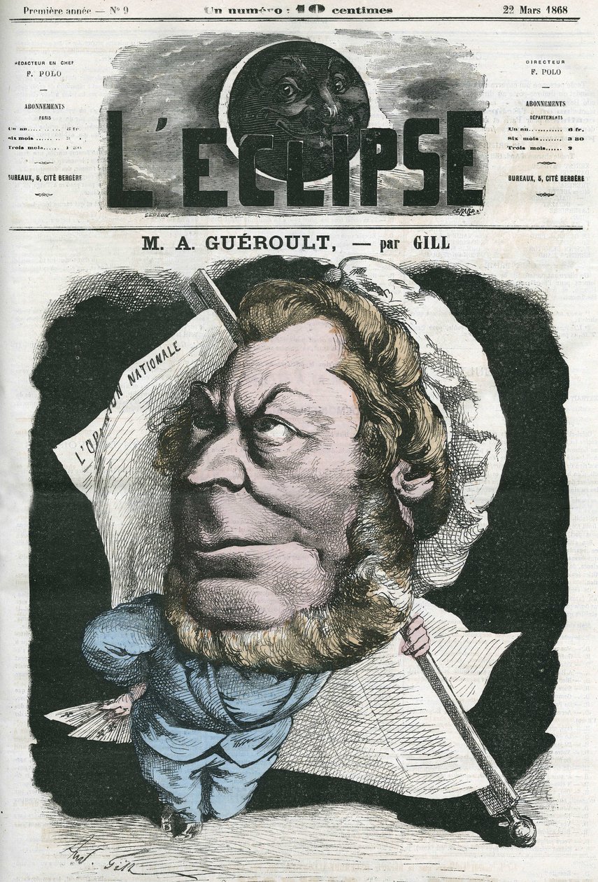 Adolphe Georges Gueroult (1810-1872), französischer Saint-Simonianischer Journalist. Titelblatt in „L