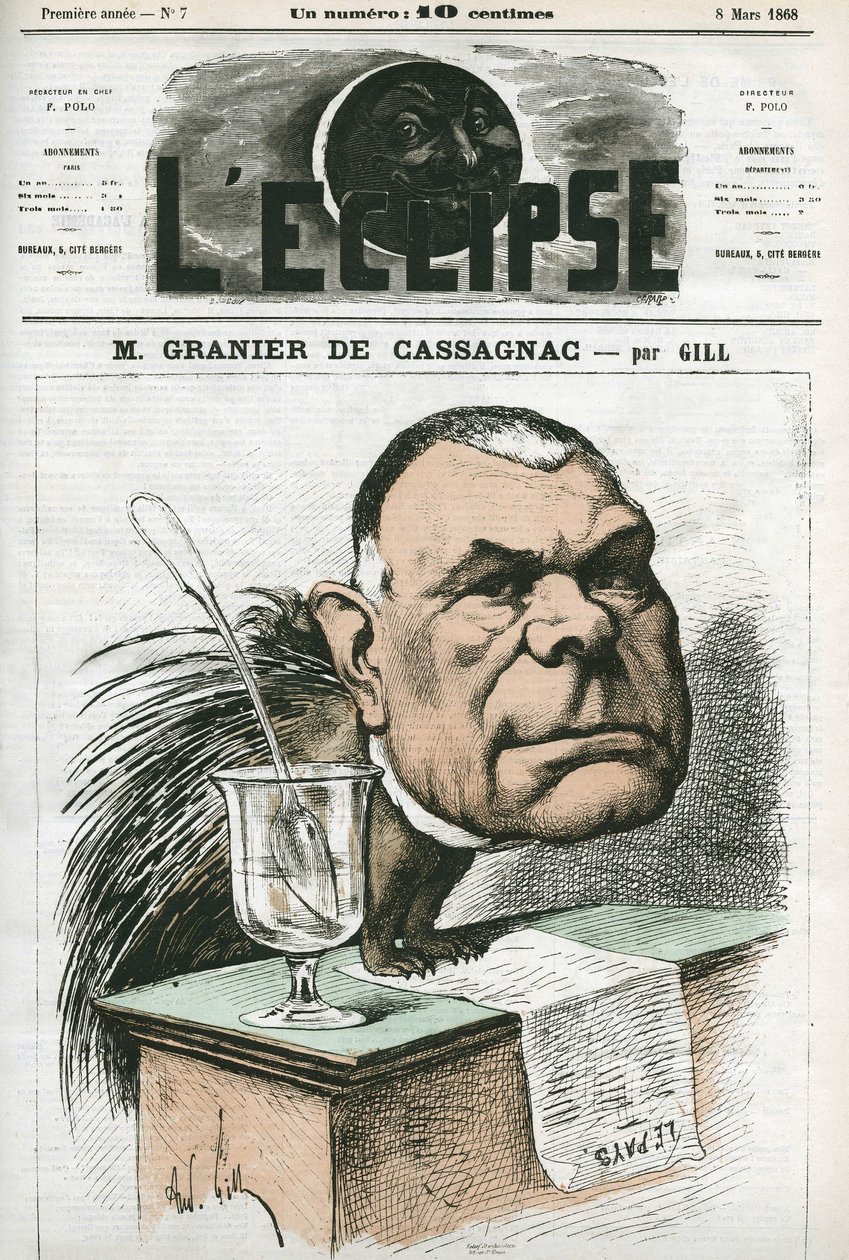 Adolphe de Granier de Cassagnac (1808-1880), französischer Journalist und Politiker. Titelblatt in „L