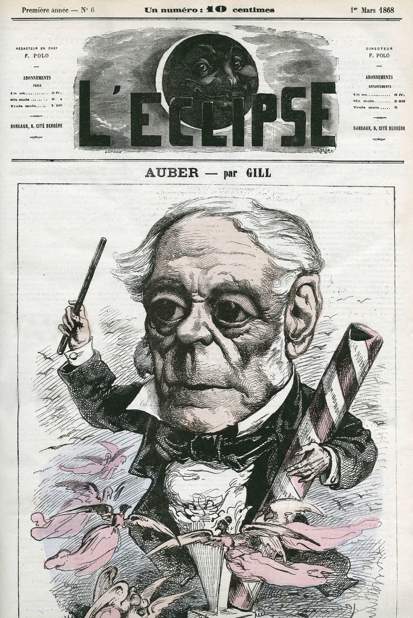 Auber Daniel-Francois-Esprit (1782-1871), französischer Musiker. Titelblatt in „L