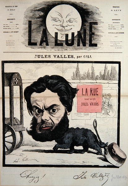 Karikatur von Jules Valles, Titelillustration aus der Zeitschrift 