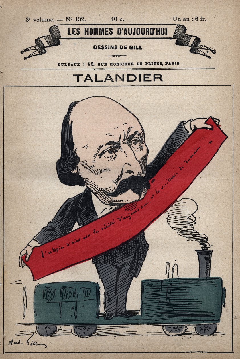 Karikatur von Alfred Talandier (1822-1890) englischer Politiker aus 