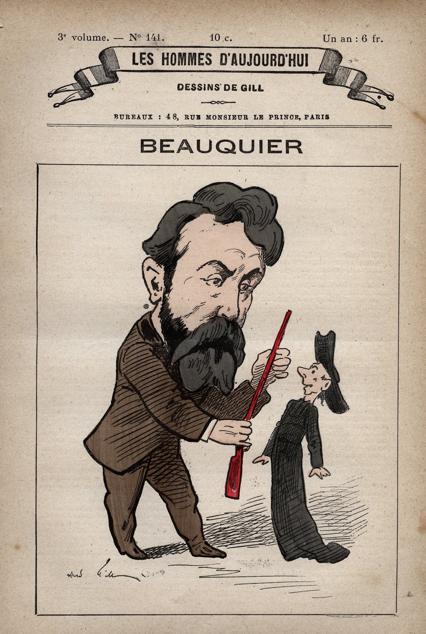 Karikatur von Charles Beauquier, französischer Politiker, aus 
