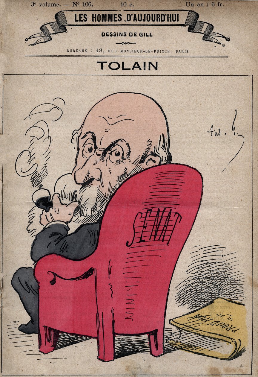Karikatur von Henri Louis Tolain (1828-1897) französischer Politiker, aus 