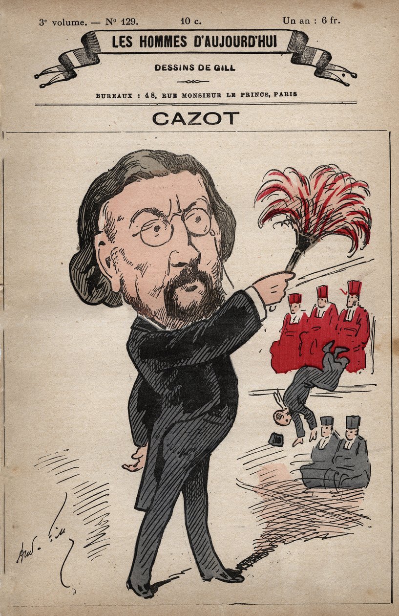 Karikatur von Théodore Joseph Jules Cazot (1821-1912) französischer Politiker, aus 