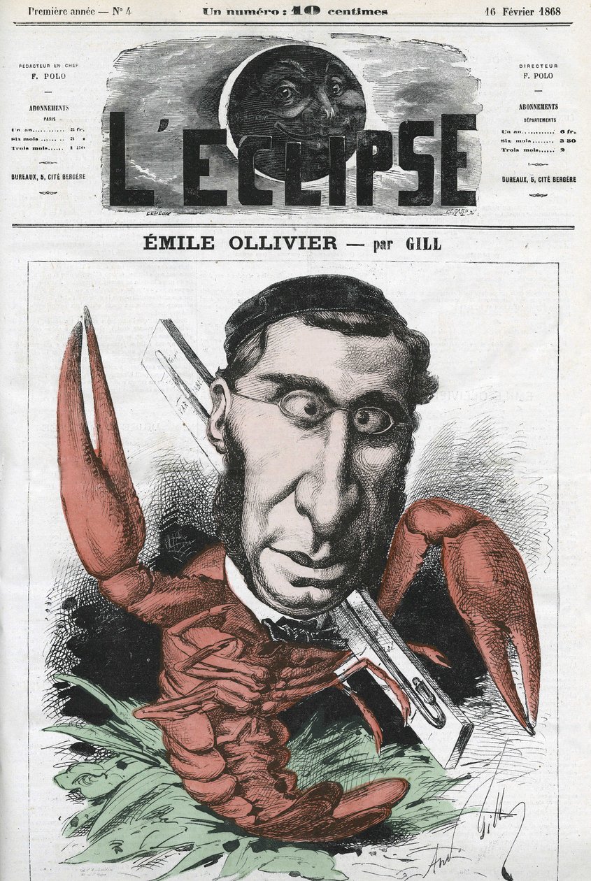 Emile Ollivier (1825-1913), französischer Politiker. Titelblatt in „L