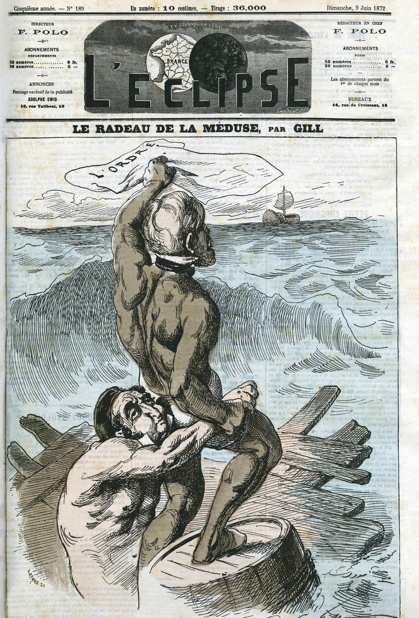 Eugene Rouher (1814-1884) und Clement Duvernois (1836-1879), französische Politiker. Titelbild in „L