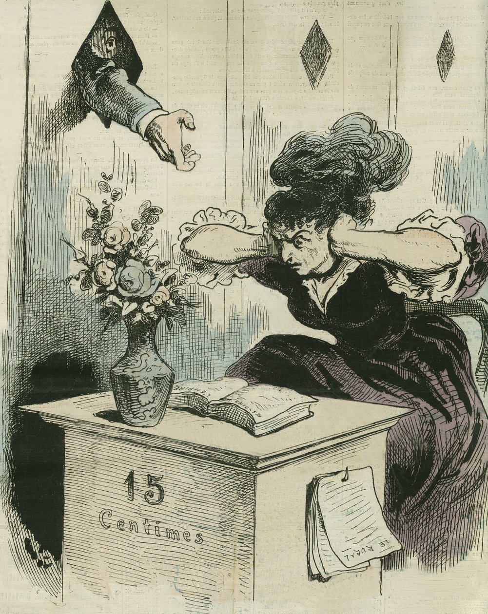 Erhöhung der Papiersteuer zur Begleichung der Kriegsschulden von 1870. in „L