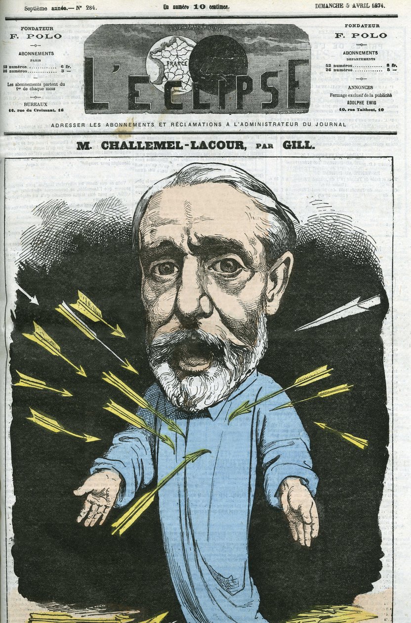 Paul-Armand Challemel-Lacour (1827-1896), Politiker, Diplomat und Historiker der französischen Philosophie. Titelblatt in „L