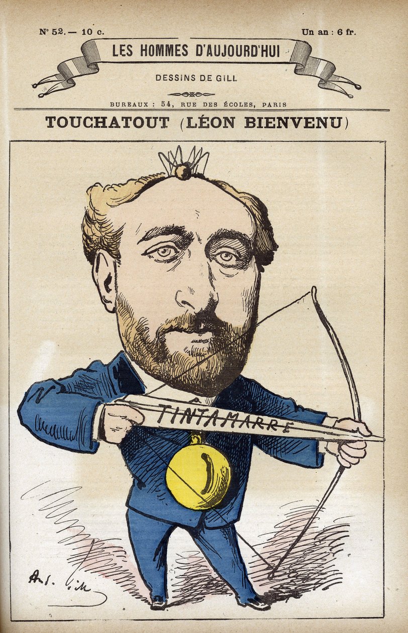 Porträt von Leon Bienvenu dit Touchatout (1835-1911), französischer Journalist und Autor von "L